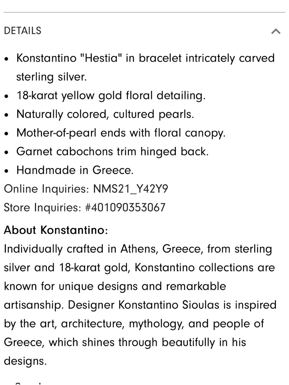 Konstantino Pearl Bracelet with Gold-Tone Filigree Accents - Picture 7 of 7